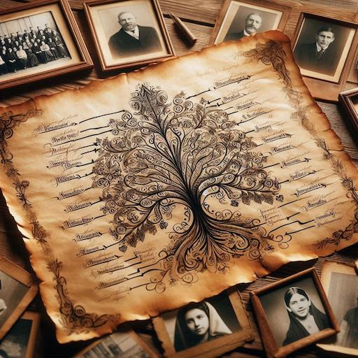 anolddocumentwithafamilytree