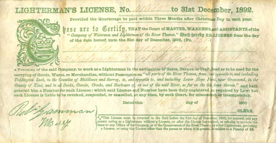 lighterman-licence